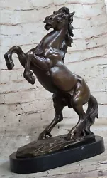 Buy Stunning Horse Rearing Bronze Rustic Artwork Statue By European Finery Sale Deco • 220.18£