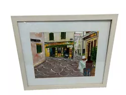 Buy French Cafe In Town Original Textured Oil Painting Signed - Framed Art |G273 I5 • 5.95£