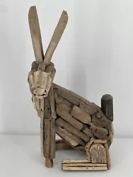 Buy Driftwood Rabbit Sculpture. Unique Art Work Made From Reclaimed Wood Pieces • 55.97£