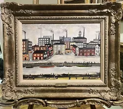 Buy LARGE OLD MASTER Signed  L  S Lowry   Factory Smoke   Oil Painting 20th Century • 1,750£