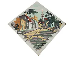 Buy Vtg PBN Village Street Church Paint By Number No Frame Diamond Shape 7.75 X7.75  • 21.69£
