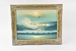Buy Ocean Oil Painting Signed By Taylor Of Morning Surf On Beach Framed • 29.99£