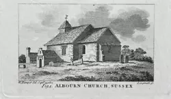 Buy Antique Print Albourne Church Sussex (albourn) 1802 Pub. In Gentleman's Magazine • 4£