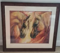 Buy Framed Original Painting Of Two Horses By Equine Artist Silvana Gabudean • 75£
