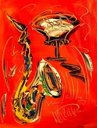 Buy Hot Saxophone    Abstract Pop Art Painting  Canvas Gallery VEUF97T • 199.66£