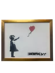 Buy Banksy Girl With Balloon Modern Graffiti Art Painting • 284.62£