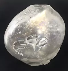 Buy Loren Chapman Art Glass Vase 4.5” Iridescent Organic Signed 1985 Laguna CA • 33.07£