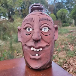 Buy Folk Art Pottery Face Jug By Savannah Craven | 10.5  X 6  • 115.70£