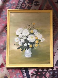 Buy Vintage Rustic Painting Chrysanthemum Still Life Flower Study • 28.95£