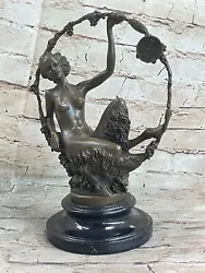 Buy Great Erotic Vienna Nude Nymph Bronze Faun Satyr Devil Dark Angel Figurine Nude • 157.72£
