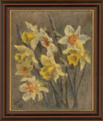 Buy Diana M. Perowne (1934-2020) - 1989 Oil, Daffodils • 86£
