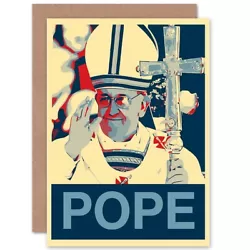 Buy Painting Vatican City Star Pope Francis Jorge Bergoglio Blank Greeting Card • 4.42£