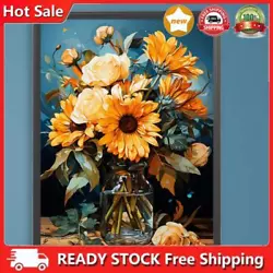 Buy Paint By Numbers Kit DIY Oil Art Sunflower Picture Home Decor 30x40cm • 7.07£