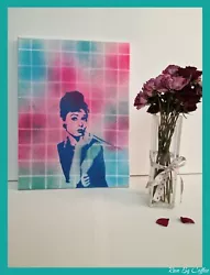 Buy Audrey Hepburn  Wall Art Gift Handmade Painting Canvas Stencil Unique Ooak • 40£