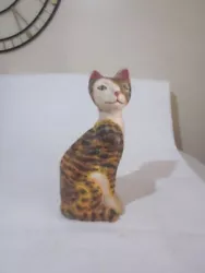 Buy Wooden Figurine Cat Shape Used Good Condition Well Made  • 14.99£