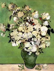 Buy Vincent Van Gogh A Vase Of Roses 1890 Old Master Art Painting Print 2732om • 11.99£