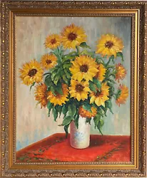Buy Claude Monet 'Bouquet Of Sunflowers' La Pastiche Quality Replica Oil Painting • 589.68£