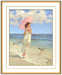 Buy Al Buell Original Oil Painting On Canvas Beach Scene Portrait Signed Framed Art • 4,495.40£