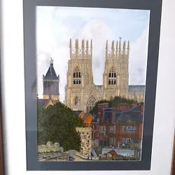 Buy A WATER COLOUR OF YORK MINSTER & TOWN  By ELEANOR HIGGINS 2008 (LOWRY STYLE) • 44.99£