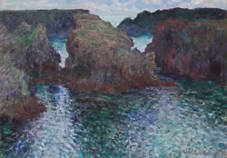 Buy Claude Monet Rocks At Port-Goulphar, Belle-Île Art Picture Painting Print A3 A4 • 3.99£