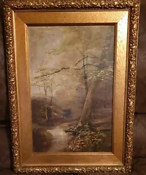 Buy Gilt Frame Oil On Canvas,Forest Landscape (BRITISH, 1814-1859)Original, Unsigned • 95£