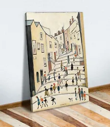 Buy Crowther Street People CANVAS WALL ART PRINT ARTWORK PAINTING LS Lowry Style • 14.99£
