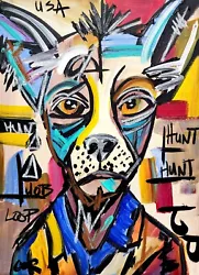 Buy Corbellic Expressionism 12x16 Hunter Dog Gallery Canvas Abstract Painting Art • 0.77£