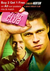 Buy Fight Club 1999 Movie Poster A5 A4 A3 A2 A1 • 15.99£
