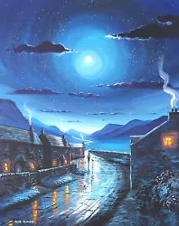 Buy Pete Rumney Art Original Painting Into The Moonlight LARGE 24  X 30  Frame Incld • 1,500£