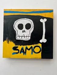 Buy Jean-Michel Basquiat Painting On Wood (Handmade) Signed And Stamped Mixed Media • 197.34£