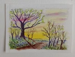 Buy ACEO Art Card Original Spring Time In Watercolours And Pen • 1.50£