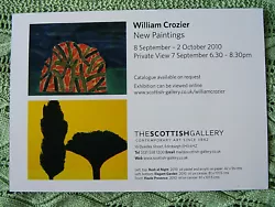 Buy William Crozier, Private View Card, The Scottish Gallery, Edinburgh, 2010 • 11£