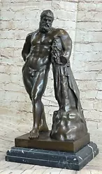 Buy Signed Glycon Hercules Bronze Sculpture Statue Art Deco Erotic Nude Figure Gift • 789.41£