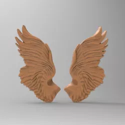 Buy Pair 3D Printable Angels Wings Angel Cherub Wing STL Files For CNC Router Laser • 2.32£