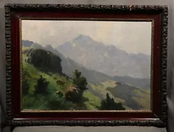 Buy 20th Century Hungarian Beautiful Mountain Landscape With Animals • 4,331.22£