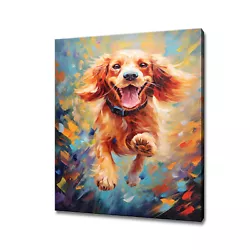 Buy Cocker Spaniel Dog Colourful Animal Painting Style Pet Canvas Print Wall Art • 22.50£