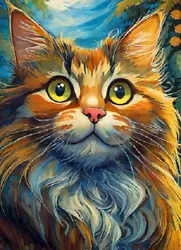 Buy Cats Abstract Colour Canvas Print Wall Art Framed Picture 30 X20  18mm • 24.98£