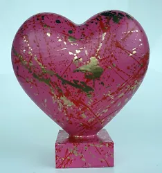 Buy SPACO Signed HEART LOVE Pink HEART SCULPTURE Graffiti Pop STREET ART Paint • 214.43£