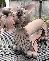 Buy Vintage Welded Assemblage Art Schnauzer Dog Metal Garden Sculpture Glass Eyes • 81.86£
