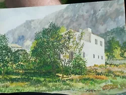 Buy Watercolour Continental Villa Scene By James Ernest Kayley • 14.99£