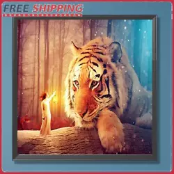Buy Paint By Numbers Kit DIY Oil Art Tigers Picture Home Wall Decoration 40x40cm • 8.01£