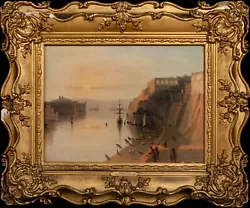 Buy 19th Century Grand Harbour Valletta Malta At Sunset - William LINTON (1791-1876) • 3,650£