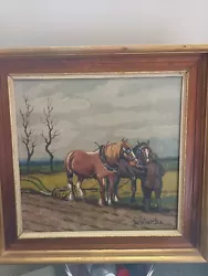 Buy Antique Impressionist Dutch Oil On Canvass Landscape And Farmer With Horses... • 30£