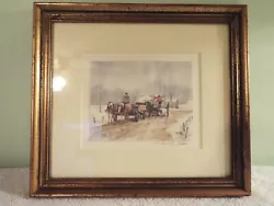 Buy Signed Theodore Nick Phakos Watercolor Horse Drawn Farm Scene • 103.36£