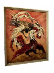 Buy Chicken Art Painting, W50 X L60cm, Rips In Canvas/Frame Is Damage, I20 O475 • 5.95£