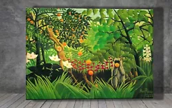 Buy Henri Rousseau Exotic Landscape With Monkeys WALL PAINTING ART PRINT POSTER 1850 • 3.96£