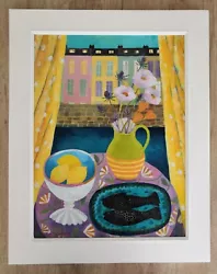Buy Josie Sylvester, Still Life With Fish And Flowers. St Ives / Mary Fedden Style • 440£