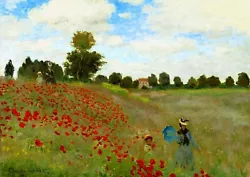 Buy The Poppy Field 1873 POSTER PRINT A5A1 Claude Monet Painting Vintage Wall Art • 4.99£