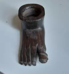 Buy Antique Rare  Wood Feet W Toes Statue  • 19.99£