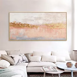 Buy Large 120cm Abstract Gold Foil Decor Painting Pure Hand-painted Unframed • 31.84£